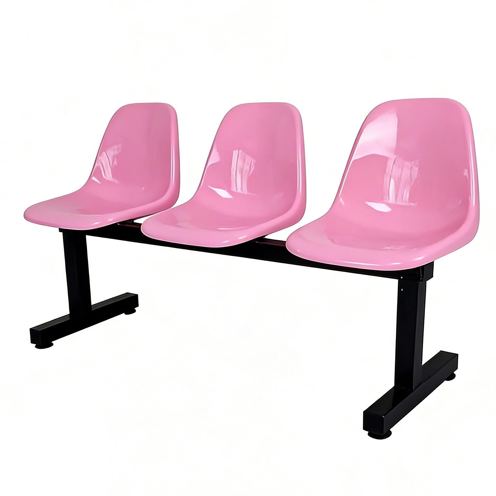 Sillas de sala de espera, banco de recepción de 3 plazas, asiento de vestíbulo de material PP para clínica, hospital, banco, salón, peluquería, diseño duradero y cómodo