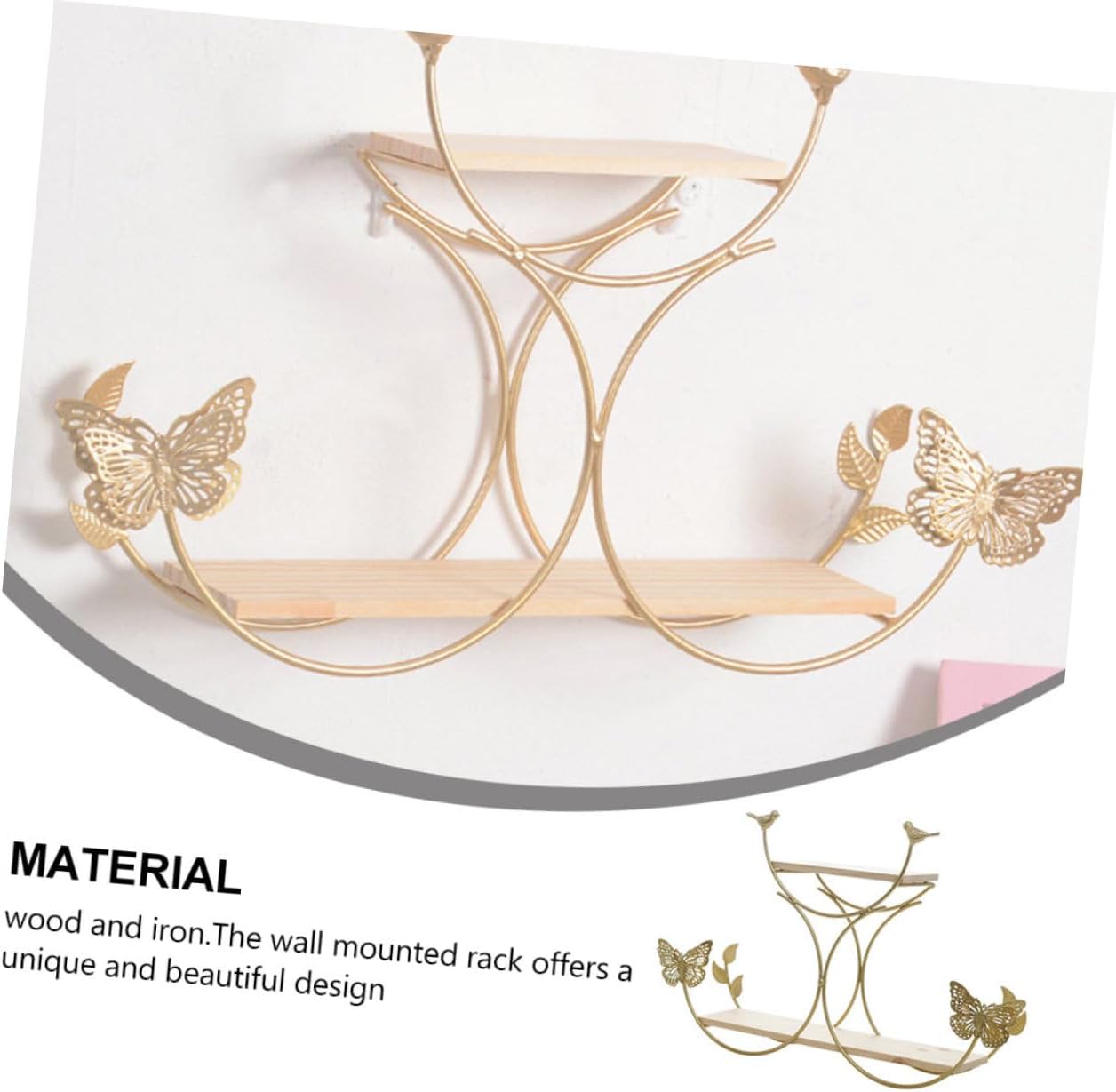 balacoo Nordic Metallic Wall Mounted Storage Rack for Small Items Ornaments image 4