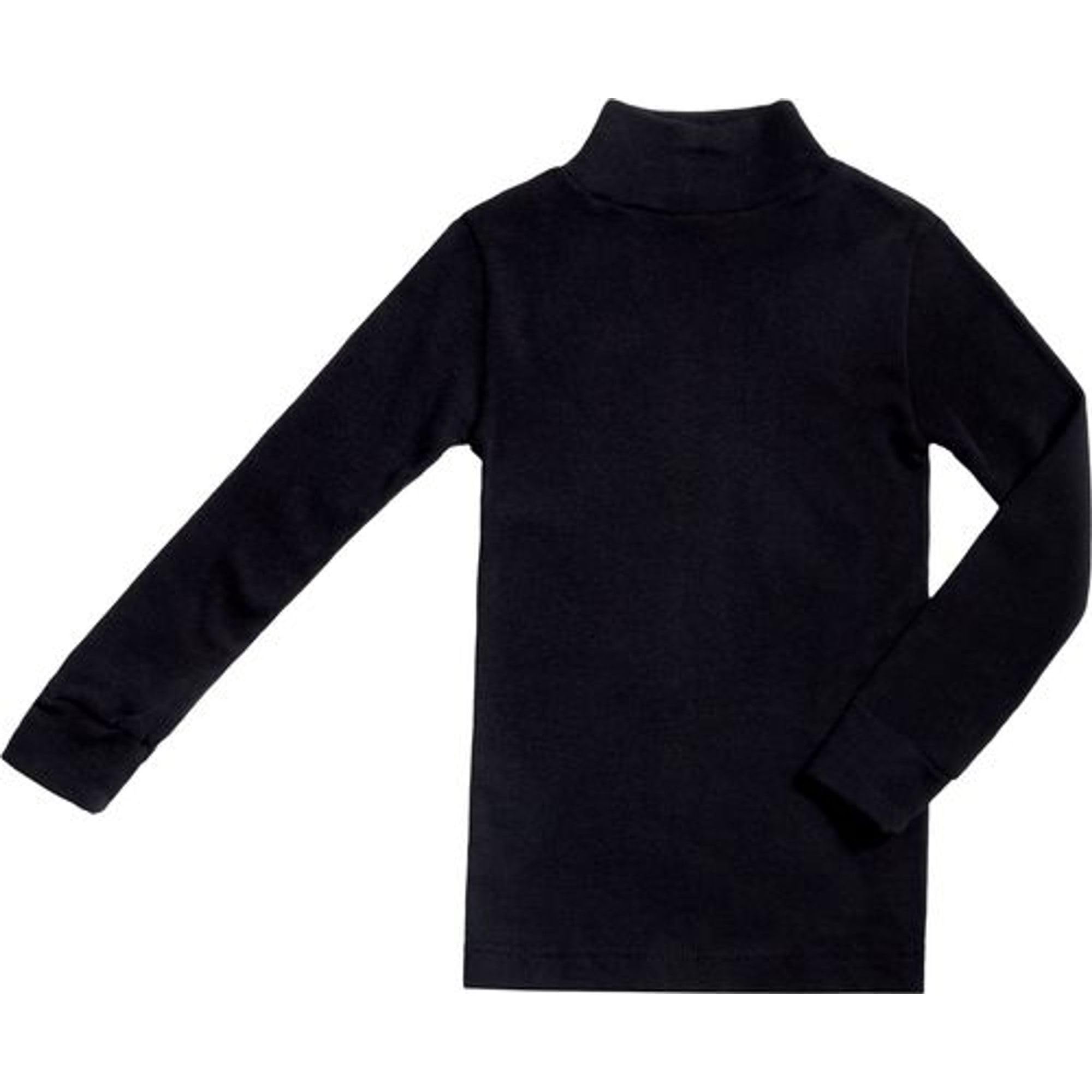 BABIDU Camiseta Interior Niños Unisex Cuello Medio Alto Semicisne, Manga Larga Algodón y Poliéster