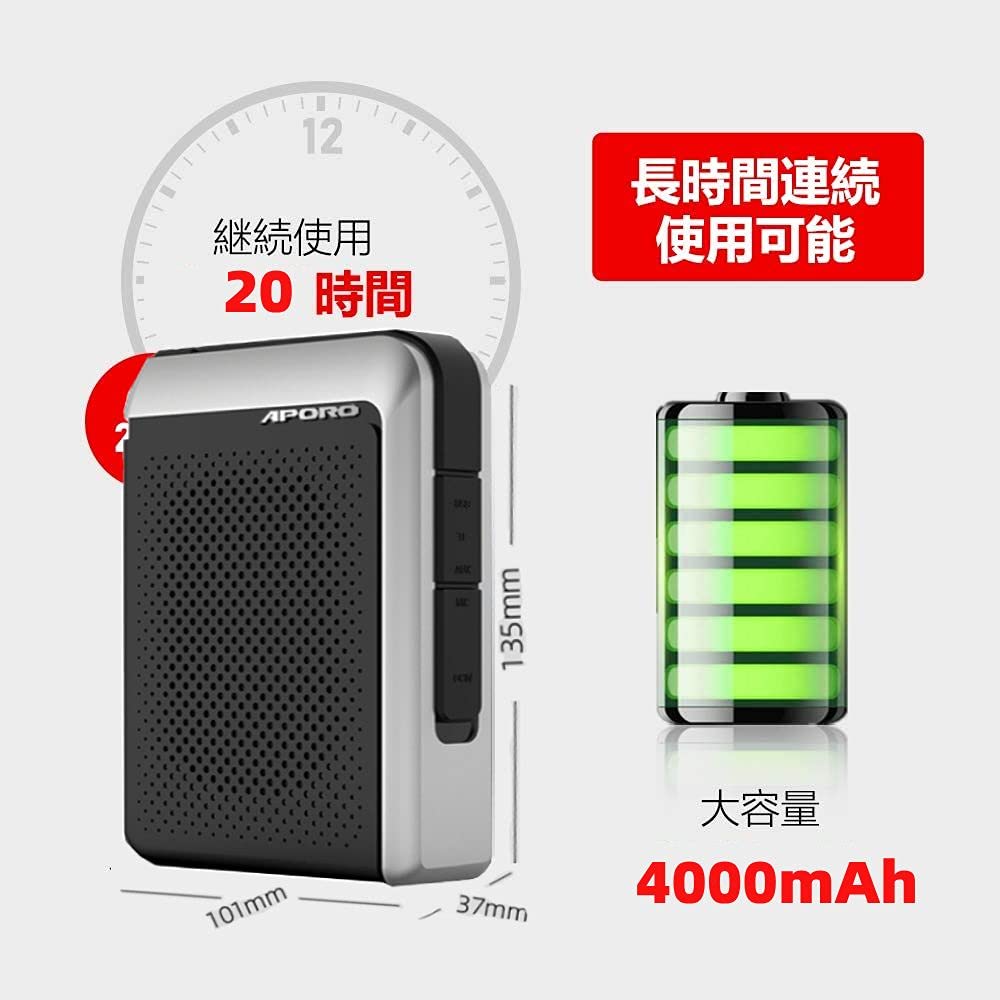Amazon.co.jp: ハンズフリー拡声器 2.4G技術内蔵 ポータブル