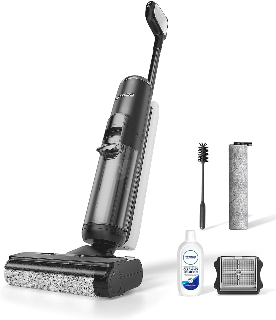 Tineco Floor One S5 Plus Cordless Wet/Dry Vacuum Cleaner, iLoop Smart Sensor Distributed, Strong Suction, Automatic Cleaning & Drying, Long Operation, Large Capacity Tank