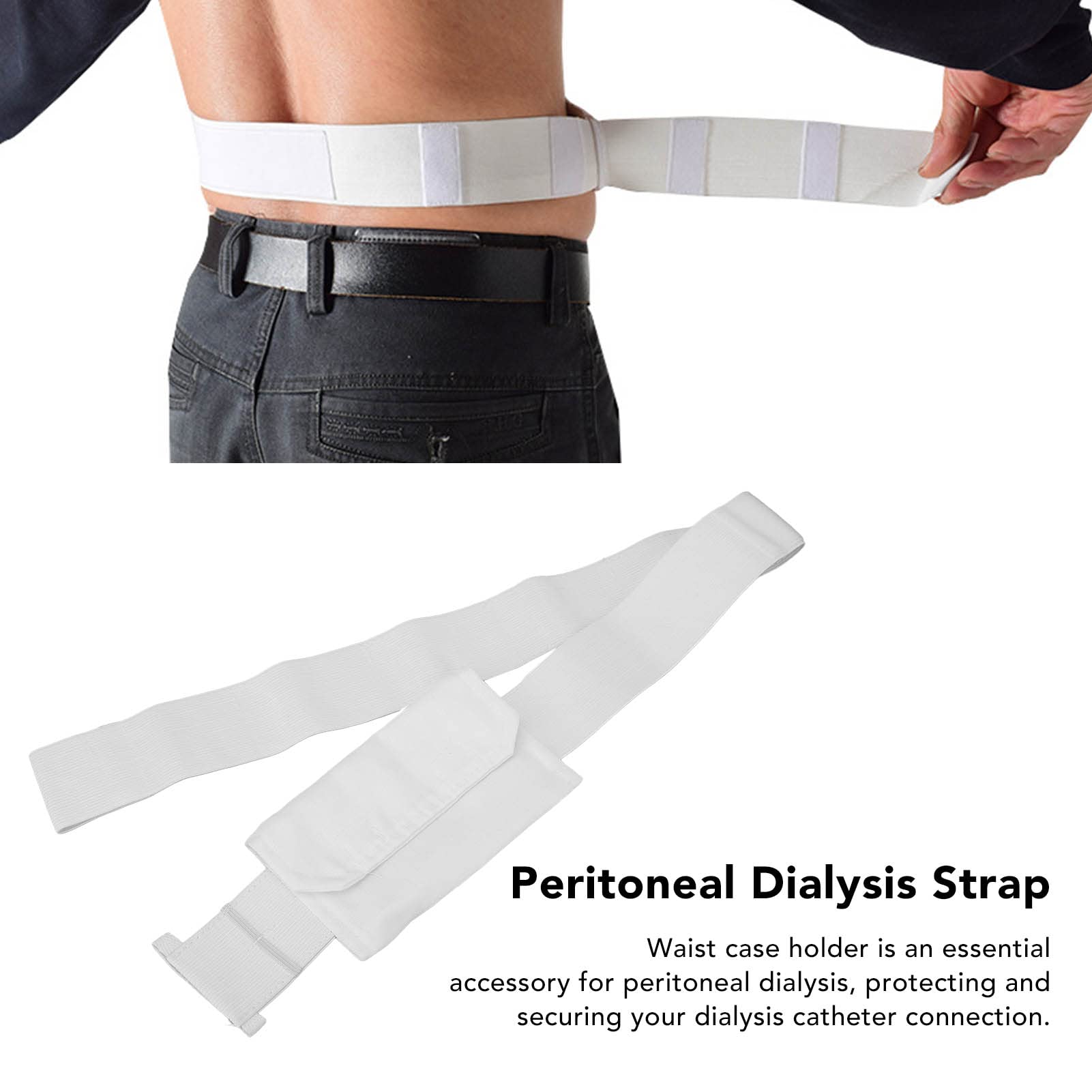 Cinturón de Diálisis Peritoneal Estuche de Cintura para Diálisis Peritoneal Correa de Diálisis Peritoneal Ajustable para Tubo G, Tubos de Alimentación Médica