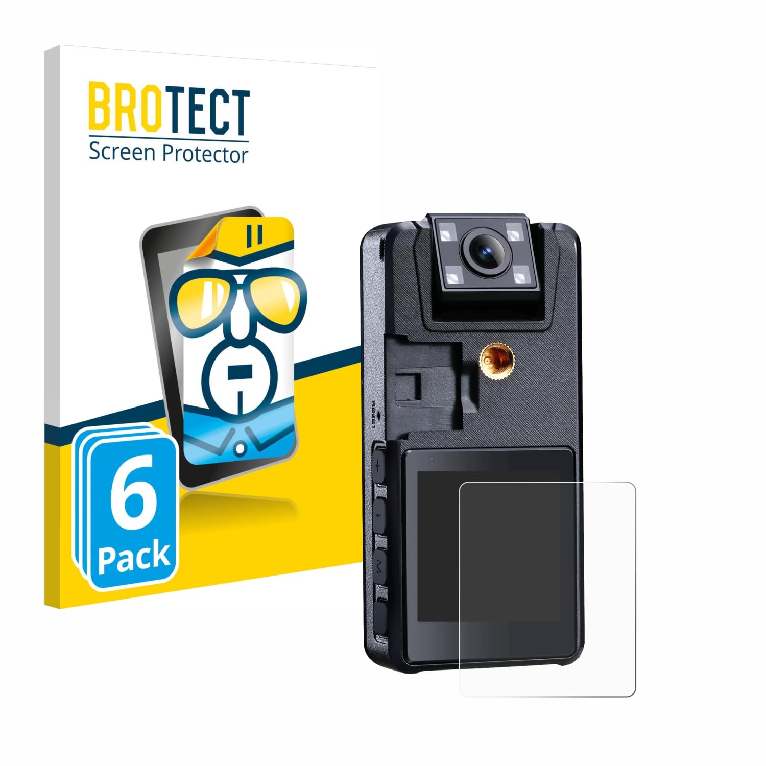 brotect 6-Pack Screen Protector for Hoestr Body Camera - HD-Clear Protection Film