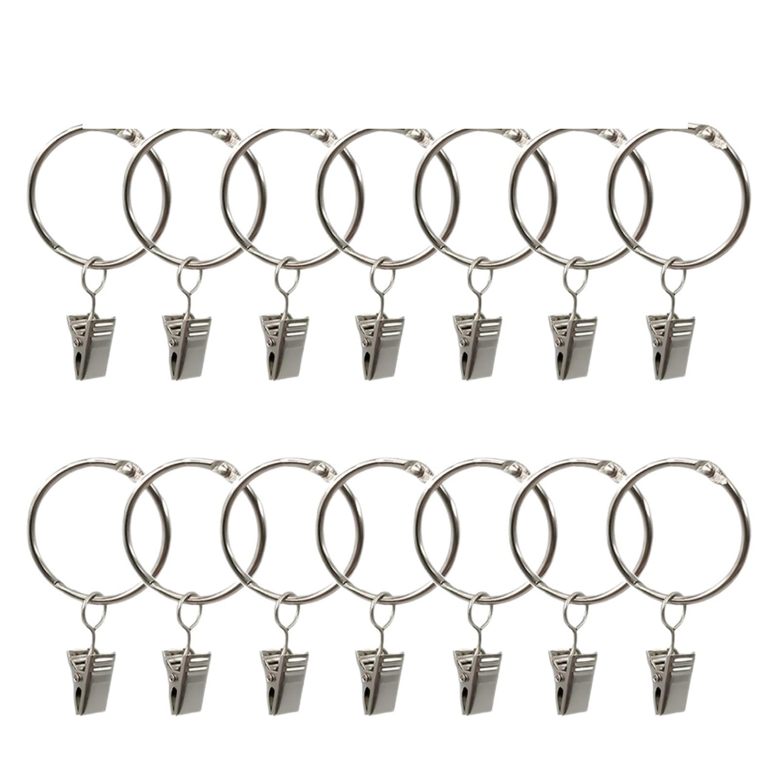 Clips For Anillos De Cortina Metal Resistentes (20, 40 Y 60 Unidades)(60PCS)
