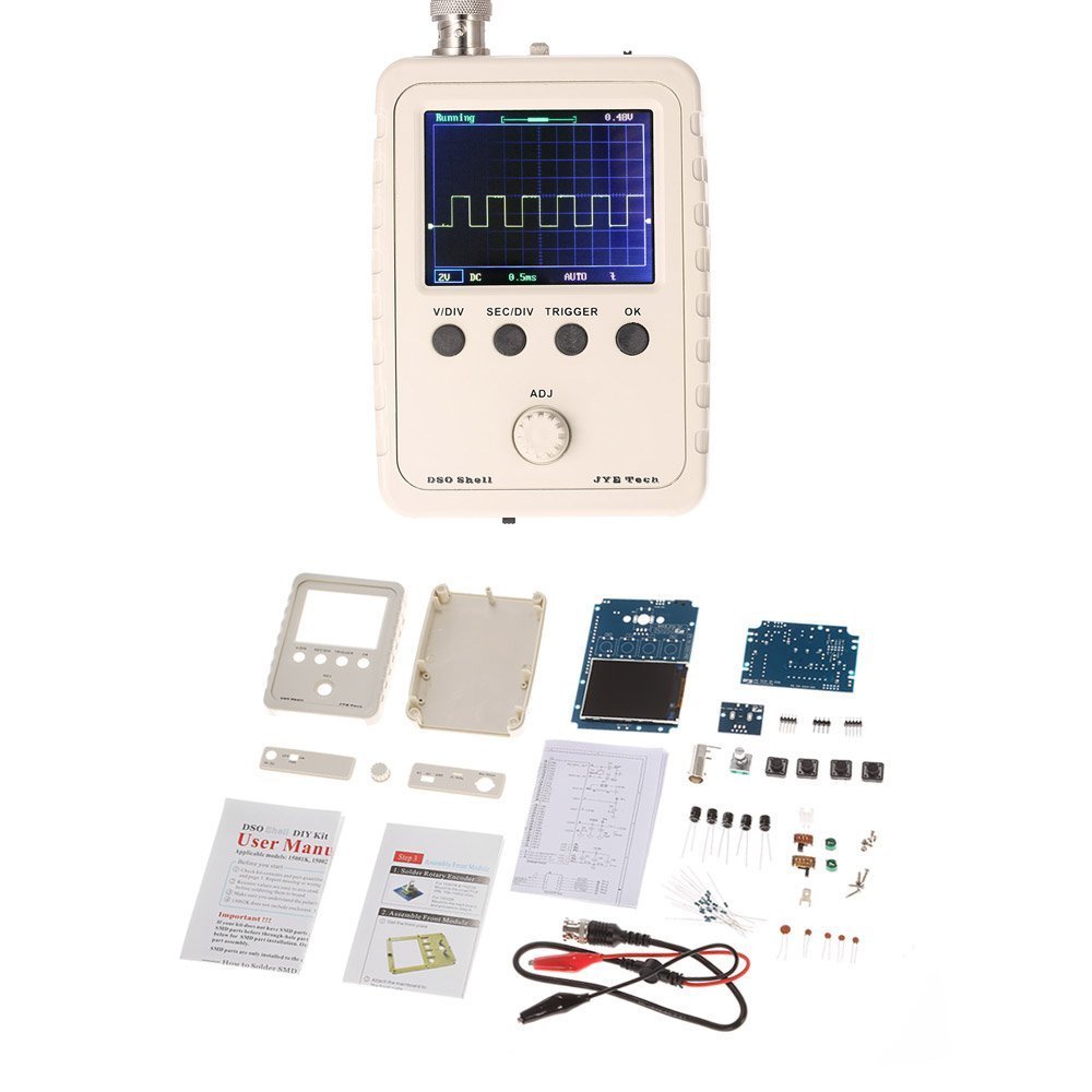DollaTek DSO150 Digital Osciloscopio de Shell 2.4 "TFT 1Msps DIY Kit de la sonda de la Cubierta Kit electrónico del Entrenamiento DIY