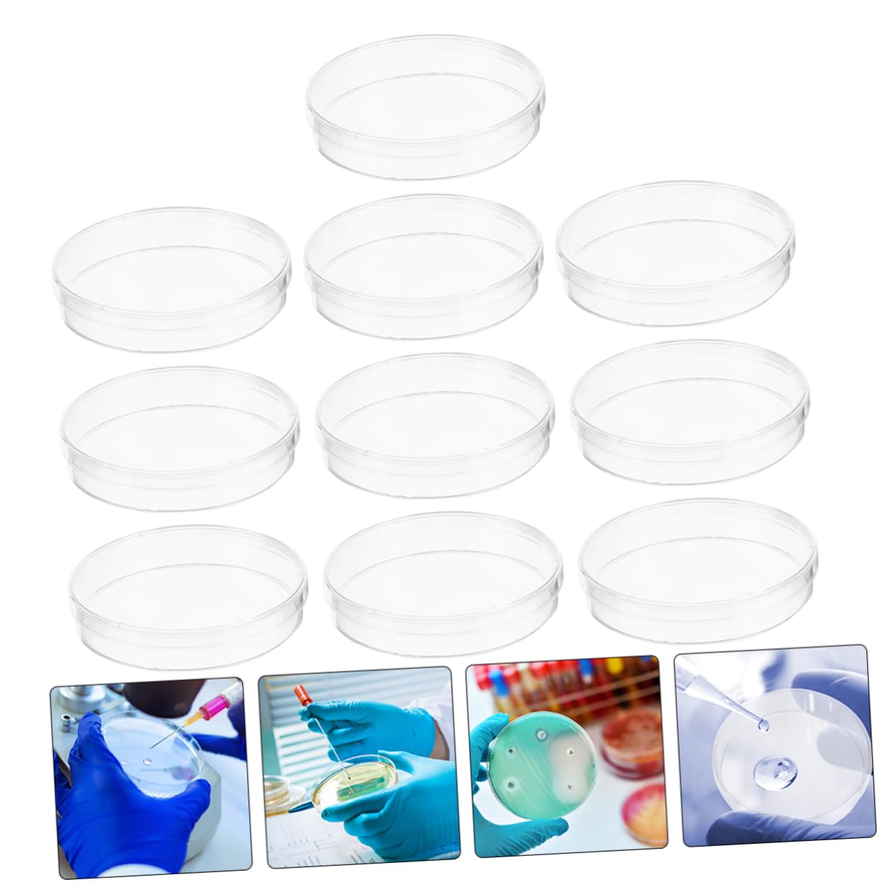 Mobestech 40pezzi Piastre Di Petri Plastica Trasparenti Con Coperchio Per Esperimenti Scientifici Ottime Per La Coltivazione Cellulare e La Ricerca Laboratorio