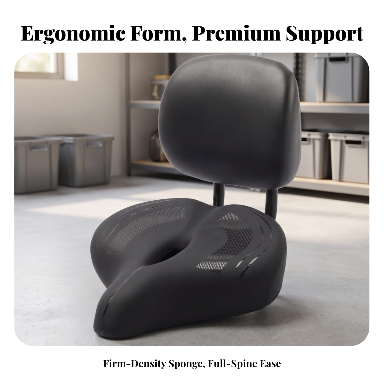 Asiento para Patinete Eléctrico Asiento Ergonómico Sillín con Respaldo Cojín Acolchado Cuero PU Respiradero Central Montaje Incluido Adecuado para Paseos Prolongados Desplazamientos al Trabajo Ocio