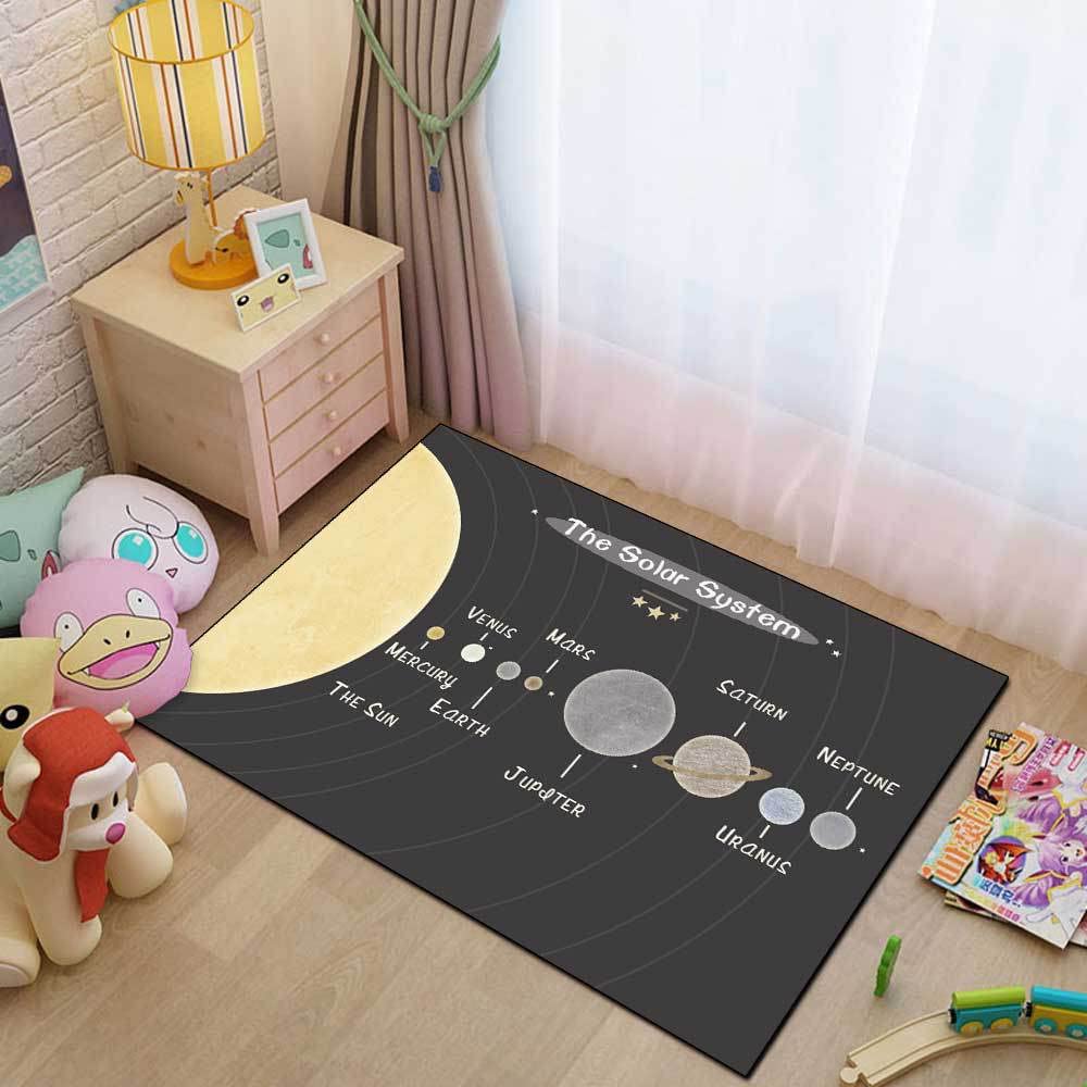 Tapis de Chambre d'enfant Marelle Dessin animé Mignon Floral, Chambre, Salle de Jeux, Jeux familiaux.-60x180cm