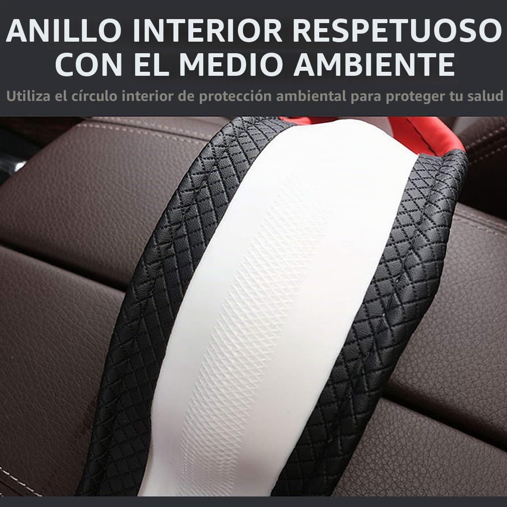 Pahajim Funda Volante Coche Universal de Microfibra Cuero Antideslizante Transpirable Cubre Volante Coche 37-38 cm Protector Volantes para Mujeres Hombres (Azul)