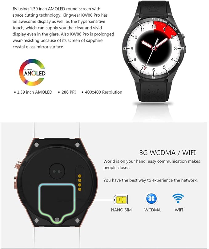 kingwear kw88 android smartwatch