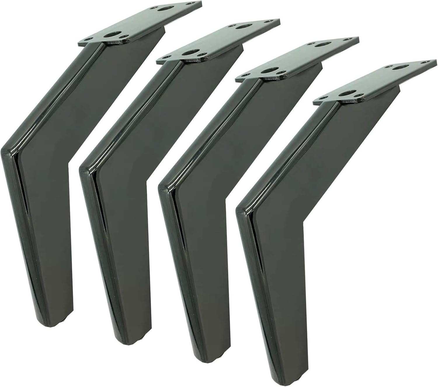 4pcs Furniture Feet Table Metal Legs Furniture Risers Furniture Legs Sickle Sofa Leg Desk Legs Accessories Replacement Couch Legs Bed Legs Cabinets Feet(Gun black125mm)