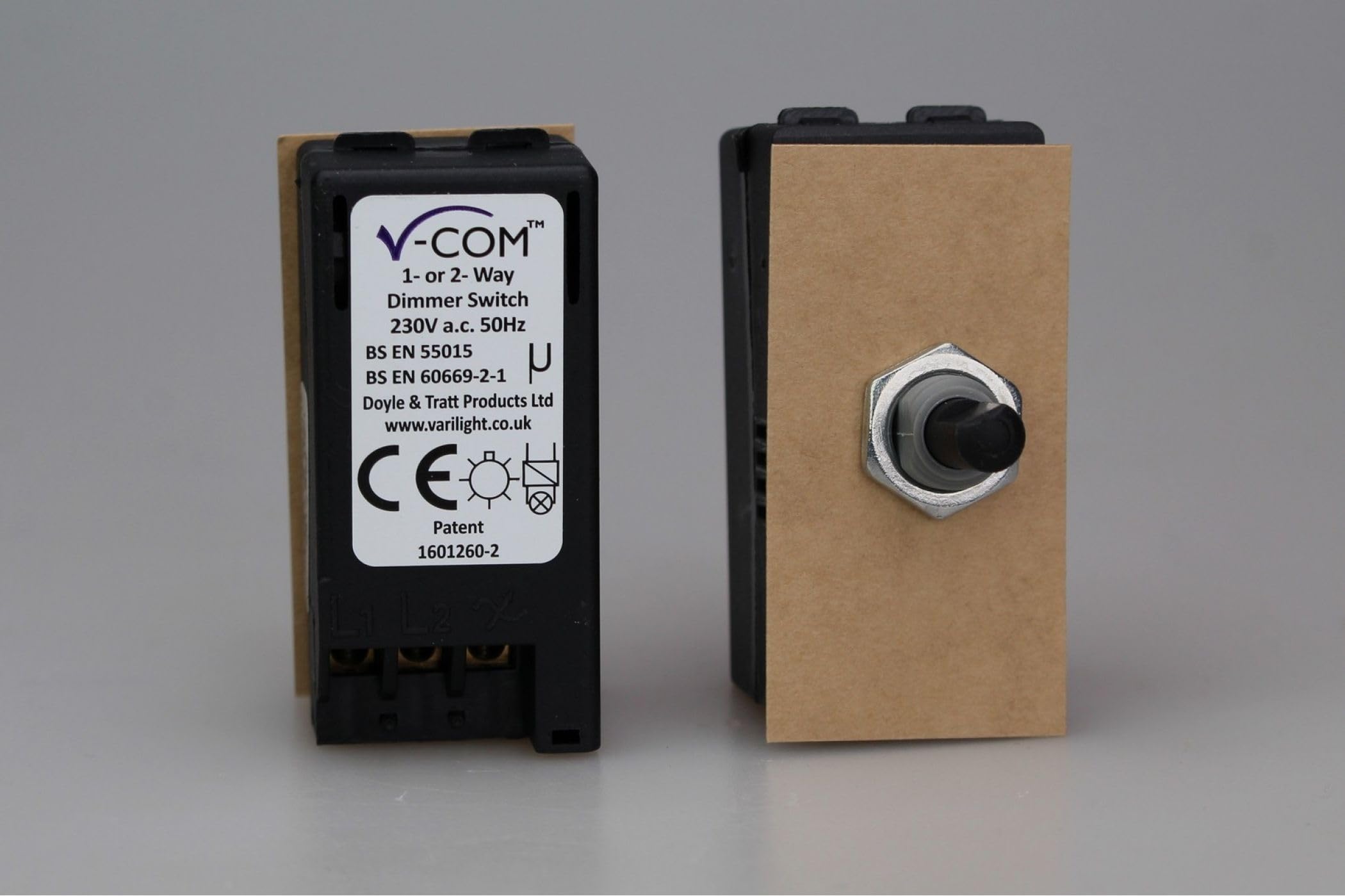 Varilight 2-Way V-Com Push On/Off Rotary LED Dimmer 0-100W Matrix