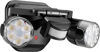 OREiN Motion Sensor Outdoor Security Light, Adjustable Dual-Head LED Flood Light, 3 Modes(Motion/Manual/Dusk to Dawn), 150W Equivalent 5000K, IP65 Waterproof Exterior Lighting, Hardwired