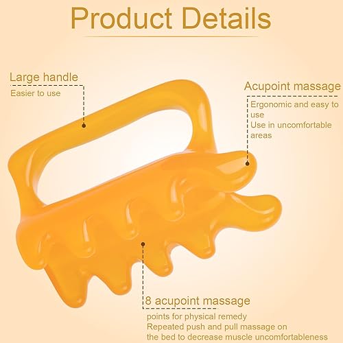 Miniatura 3 de 2 herramientas de masaje fascia, masajeador de mano portátil de liberación miofascial para celulitis nudos musculares para masaje de tejido profundo