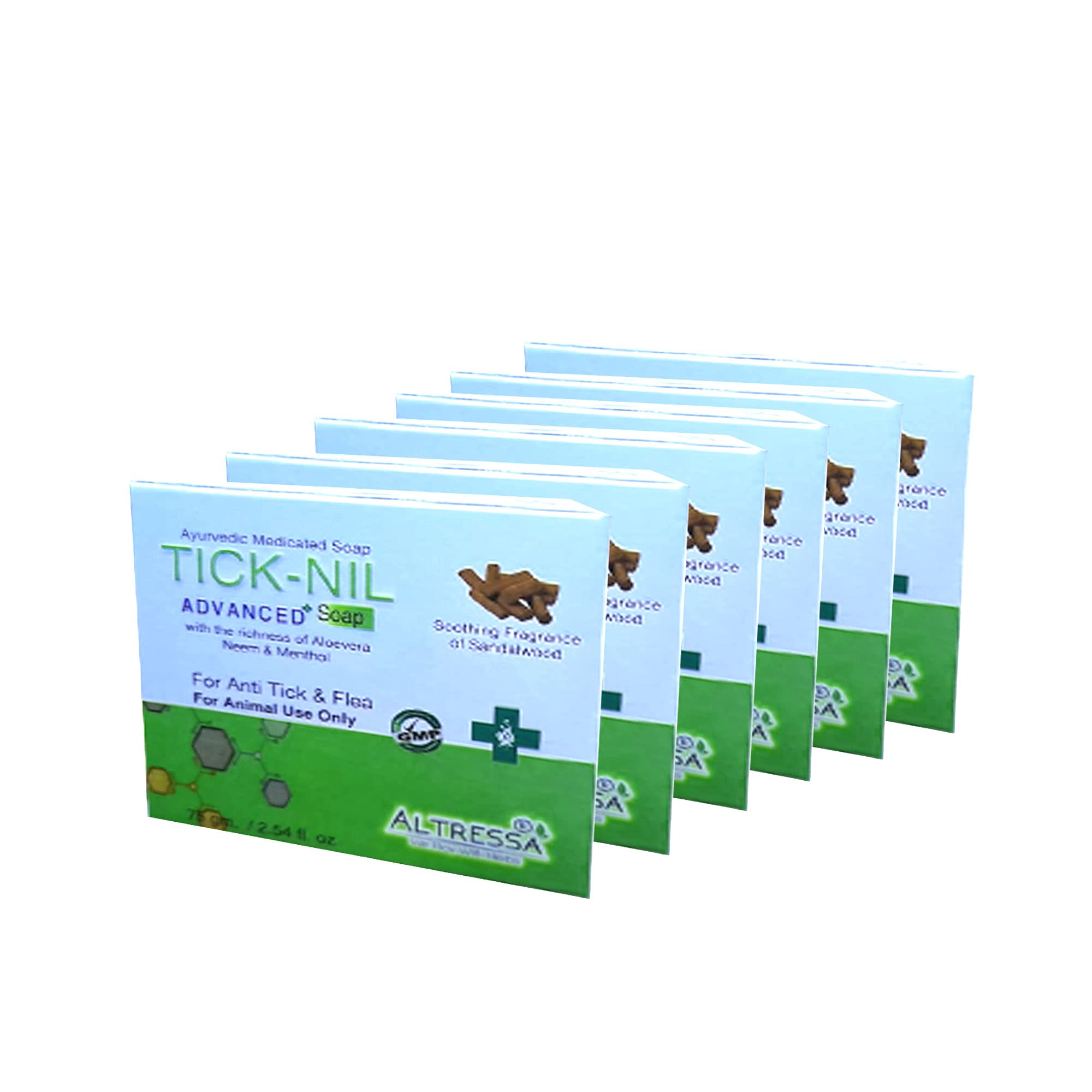 Dog Naturalis Ayurvedic Medicated Advanced Dog Soap with The Richess of Alovera Neem & Menthol for Anti Tick & Flea 75 GMS (Soothing Fragrance of Sandawood, Pack of 6) (B09B55WNB4) Amazon Price History, Amazon Price Tracker