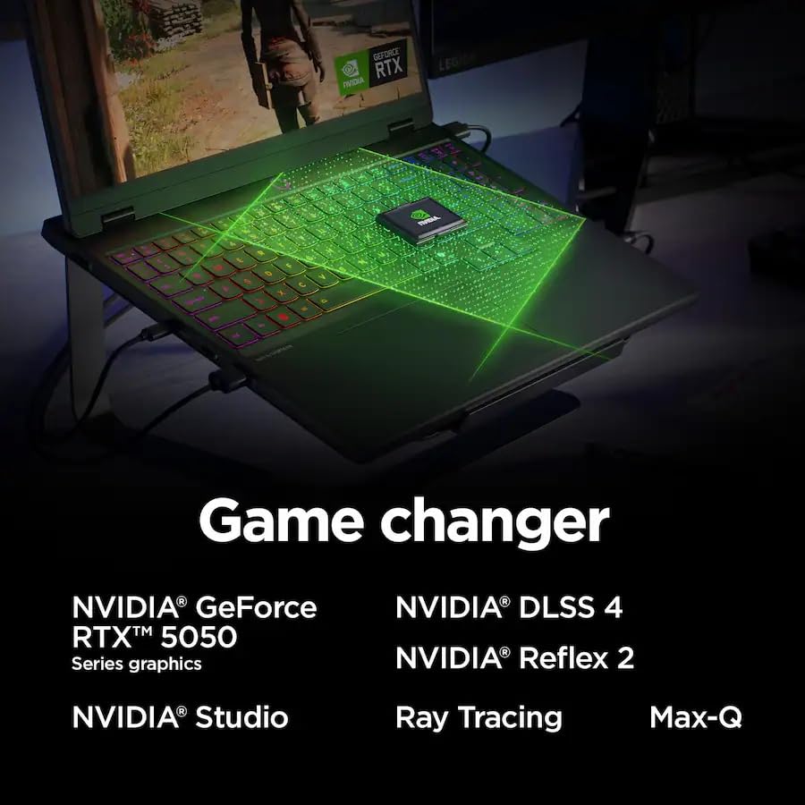 Image of Lenovo Legion 5i Gaming Laptop - NVIDIA GeForce RTX 5050 - Intel Core i7-14700HX - 15.1 inch WQXGA OLED 165Hz - 16GB RAM 1TB SSD - Backlit KB Wi-Fi7 Win11 - Eclipse Black - w /2TB USB Drive, W /GaLiMu
