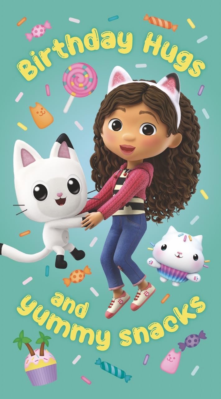 Gabby’s Dollhouse Birthday Card – Official DreamWorks Greeting Card for Kids – Perfect for Gabby’s Dollhouse Fans