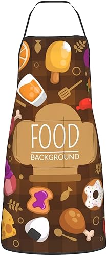 Miniatura 9 de Delantales rosados para cocinero de cocina, impermeable, ajustable, divertido delantal para barbacoa con bolsillos para hombres y mujeres Lindo