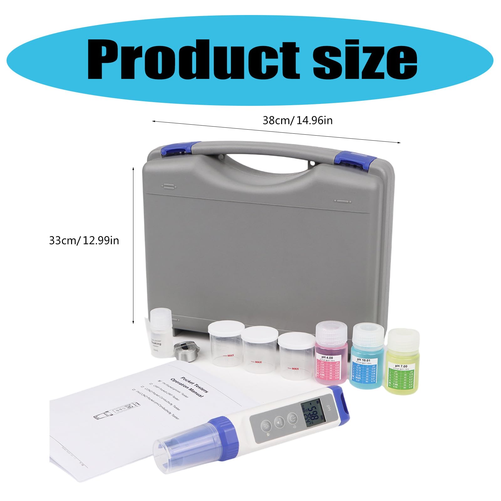 Lápiz de detección de agua ABS con pantalla LCD para piscina acuarios, calibración automática, analizadores de agua portátiles