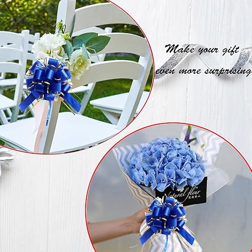 Miniatura 54 de 6 lazos de tracción de 6 pulgadas para regalo, fiesta, cumpleaños, vacaciones, regalos de flores Rosa