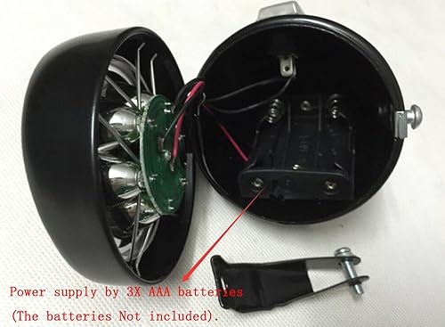 Miniatura 4 de Brillante 6 LED de metal Shell luz delantera para bicicleta faro retro bicicleta cabeza lámpara clásica vintage noche seguridad ciclismo niebla faro