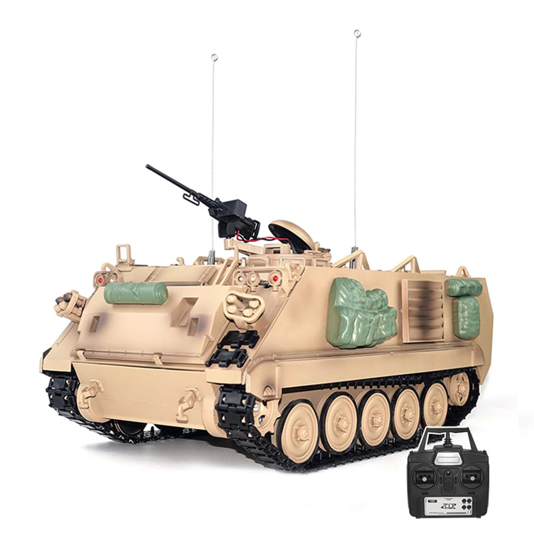 Transporte blindado de personal a escala 1/16 M311A2 RC, vehículo a control remoto totalmente proporcional de 2.4 G con humo realista, sonido y luces, regalo para adultos, adolescentes, simulación y