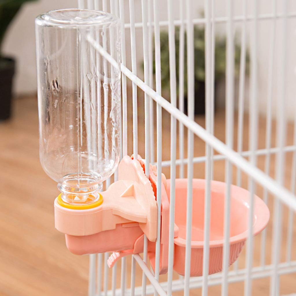 Bebedero Rosa para Mascotas, Bebedero automático para Mascotas, Hervidor de Alimentación Automático de Boca No Mojada Tipo Colgante