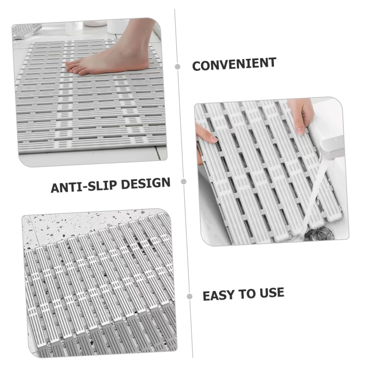 UPKOCH Alfombra Baño Algodon Antideslizante con Ventosas, Fácil de Limpiar, para Bañera y Ducha, se Adapta Mayoría de Bañeras y Hoteles
