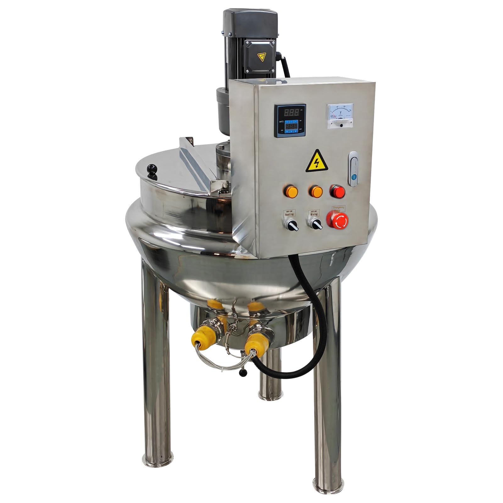 100L vertical encamisado hervidor comercial de acero inoxidable cocina sándwich vapor olla para procesamiento de alimentos 220V