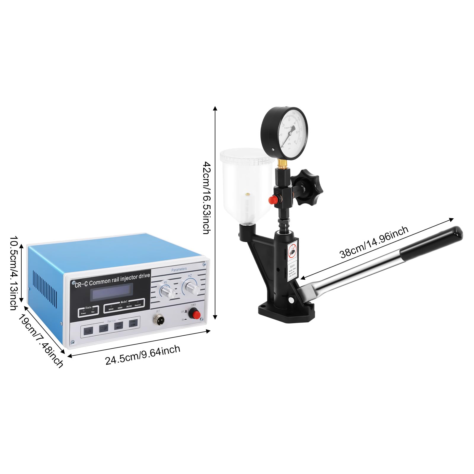 CR-C - Comprobador de inyectores de carril común multifuncional S60H, para inyectores diésel, 220 V, 0-600 bar y 0-8000 PSI