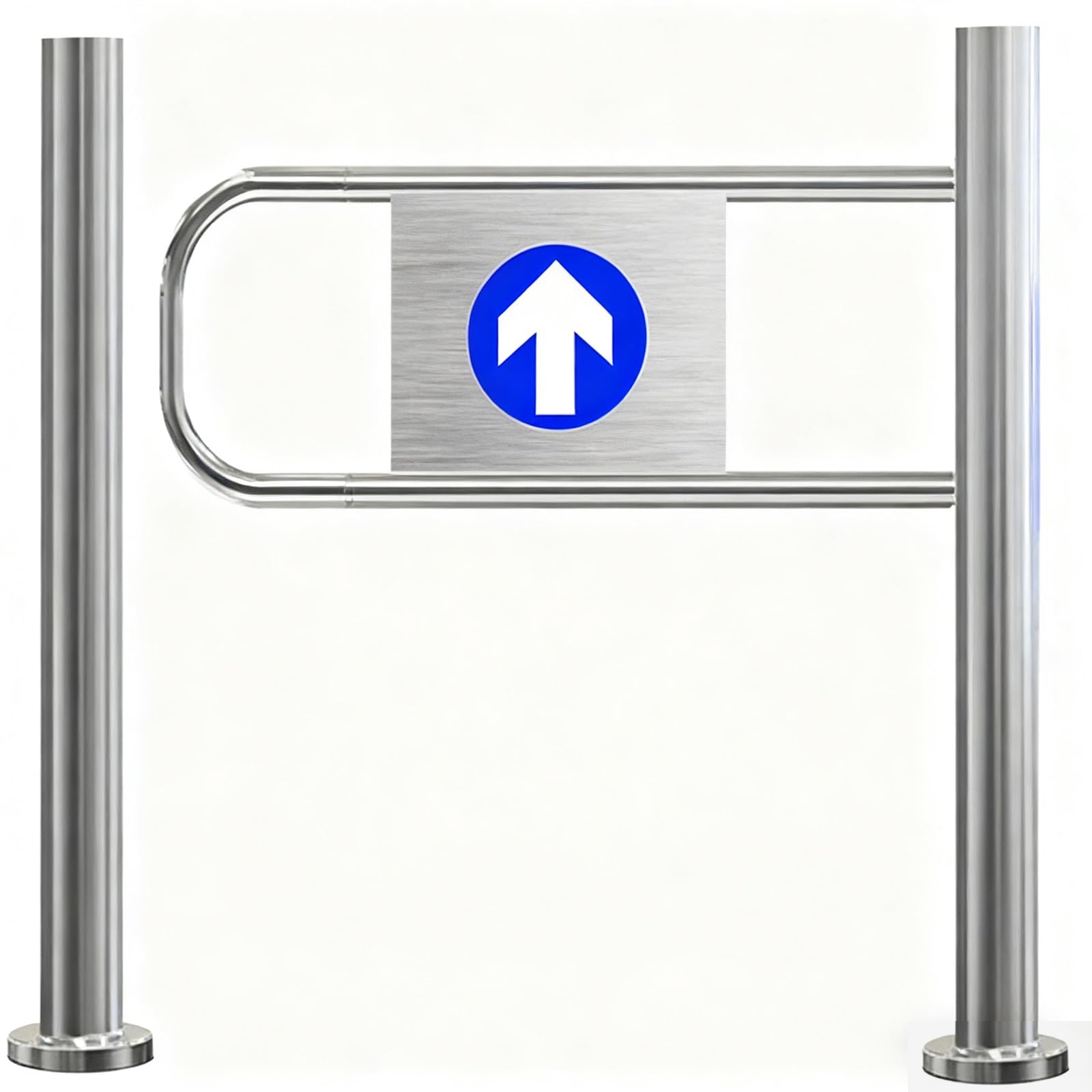 Puerta batiente automática con mecanismo de cierre automático para entradas al mercado, vallas industriales y control de acceso peatonal, instalación segura y duradera