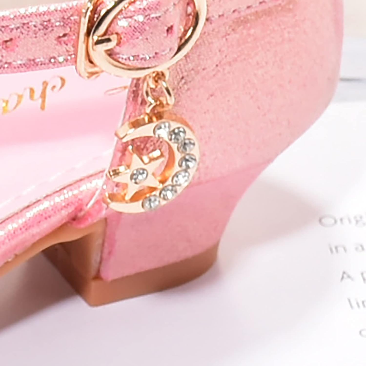 Girls Low Heel Sparkly Dress Shoes Mary Jane Flower Girls Wedding Birthday Par𝘁y Dress Shoes for Little/Big Kids
