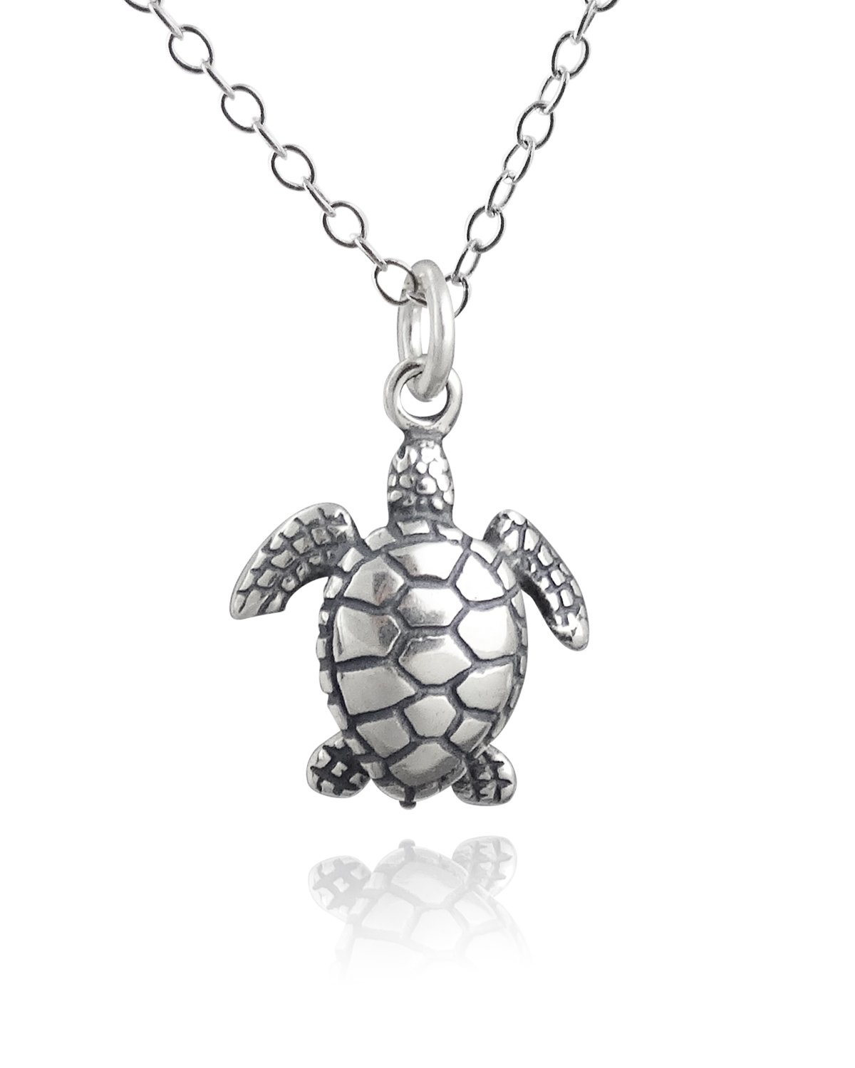 FashionJunkie4Life Dainty Cute Turtle Charm Necklaces for Women