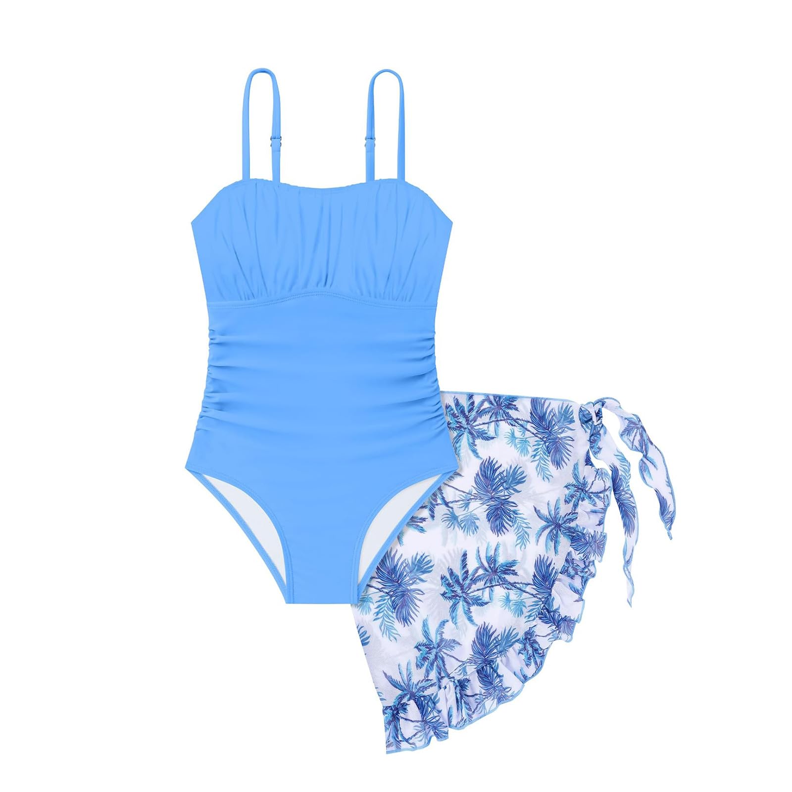 Tankini Bikini Bañadores Natación Niña 7-16 Años Floral Volantes Playa Piscina