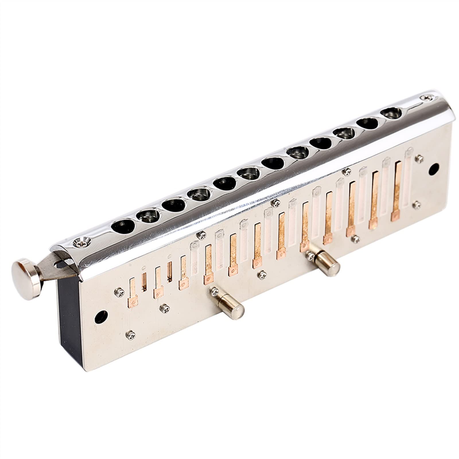 Armonica Cromatica Esecutore 12 Fori 48 Tono Armonica A Bocca Chiave di Strumenti Musicali CA Armonica per Principianti (Color : Key-BB)