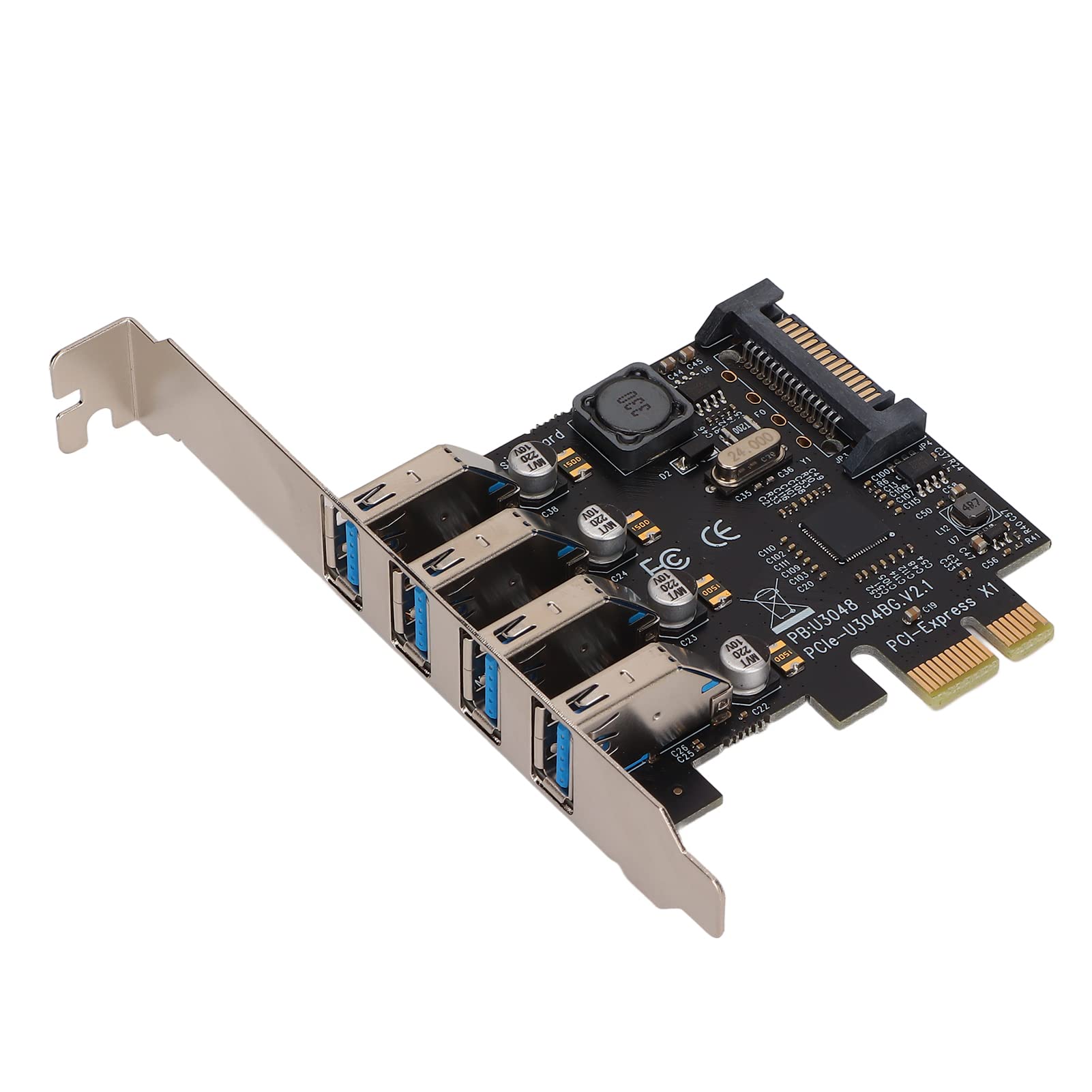 SupaGeek Scheda PCI-E A 5 Porte USB 3.0 – Espandi Fino A 7 Porte, Supporta UASP, Hot-Swap, Inclusi Driver E Cavi Alimentazione