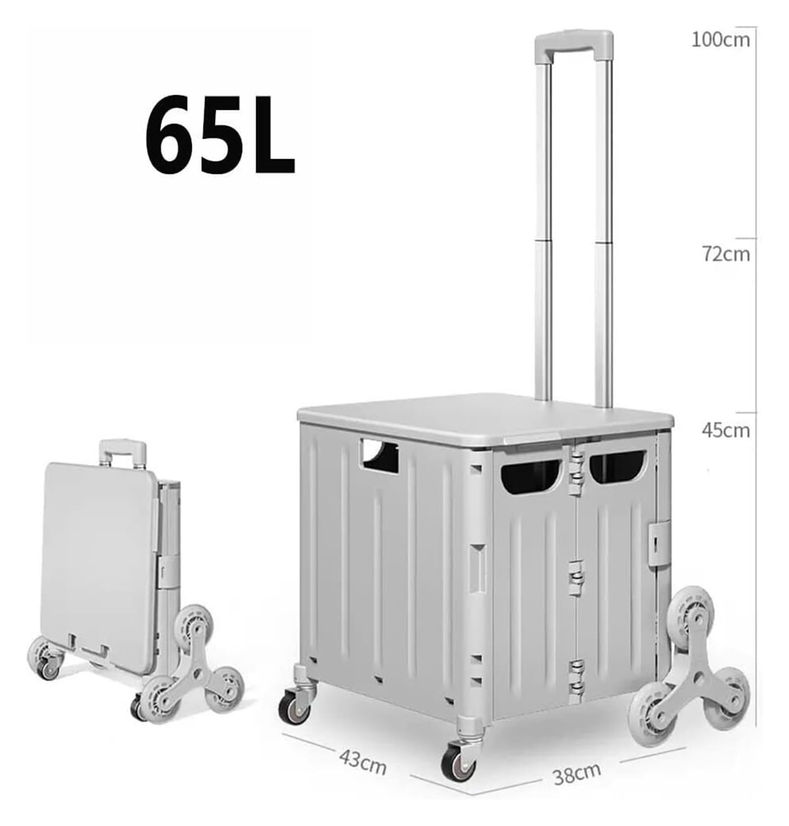 Carrello pieghevole per la spesa con ruote e tettoia, portatile, per generi alimentari e uso esterno, perfetto per un facile trasporto e gite in famiglia