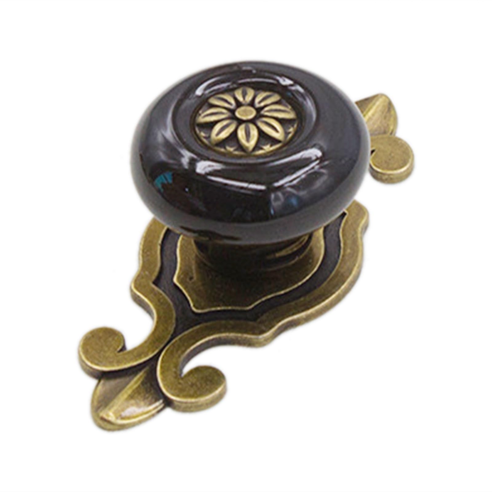 Wlihdb Color3 5Pairs Vintage Ceramic Closet Knobs Single Hole Cabinet Pulls Suitable For Drawers For Chest Of Drawer(Color3)