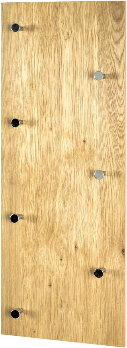 HAKU Möbel Wandkapstok chroom, wit, MDF, metaal - Maat