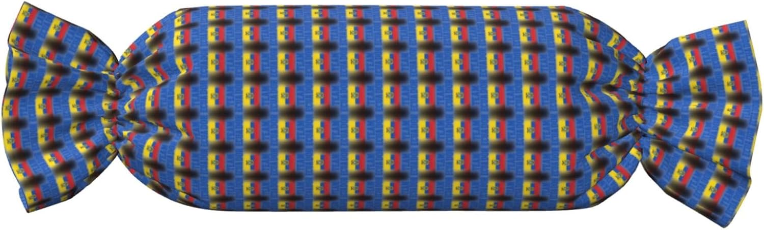 Team Ecuador Print Candy Cylindrical Eco-Friendly Pillow Soft Velvet Living Room Bedroom Travel Decor