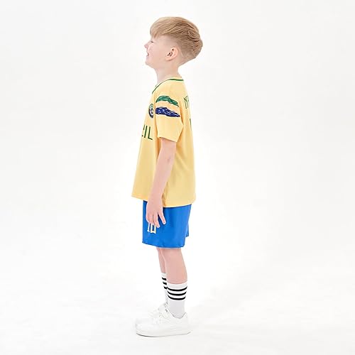 Miniatura 4 de Camisetas de fútbol para niños, niñas y jóvenes, trajes de camiseta de entrenamiento de fútbol para niños pequeños, uniforme 2-14