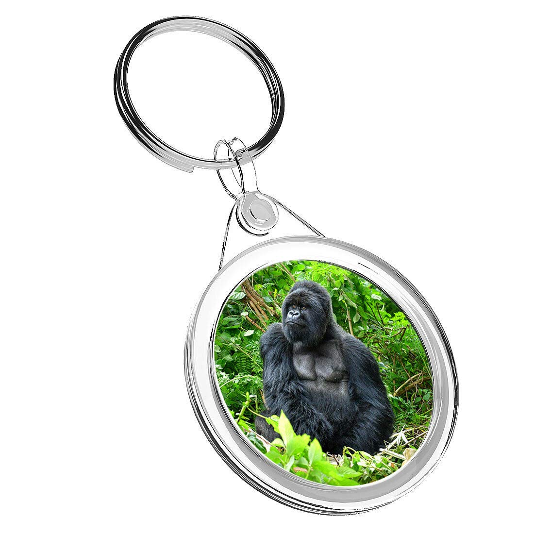1 x Silverback Gorilla Forest Animal - Keyring IR02 Mum Dad Birthday #3014