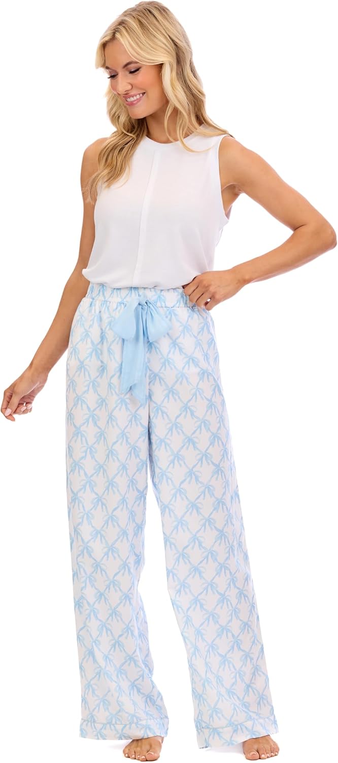 Mud Pie Women's Bow Pajama Pants