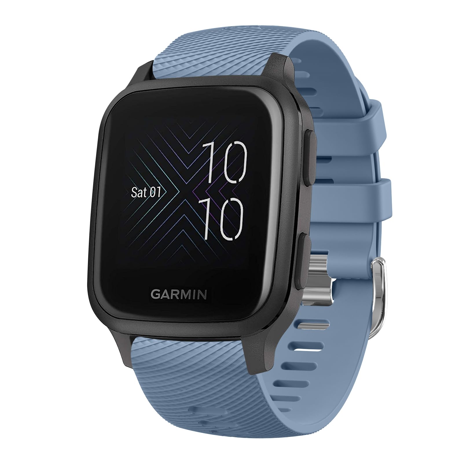 Strap for Garmin Venu Sq 2/Venu 2 Plus/Vivoactive 3/3 Music Band, 20mmAdjustable Soft Silicone Band for Forerunner 55/645/245 Strap (Blue)