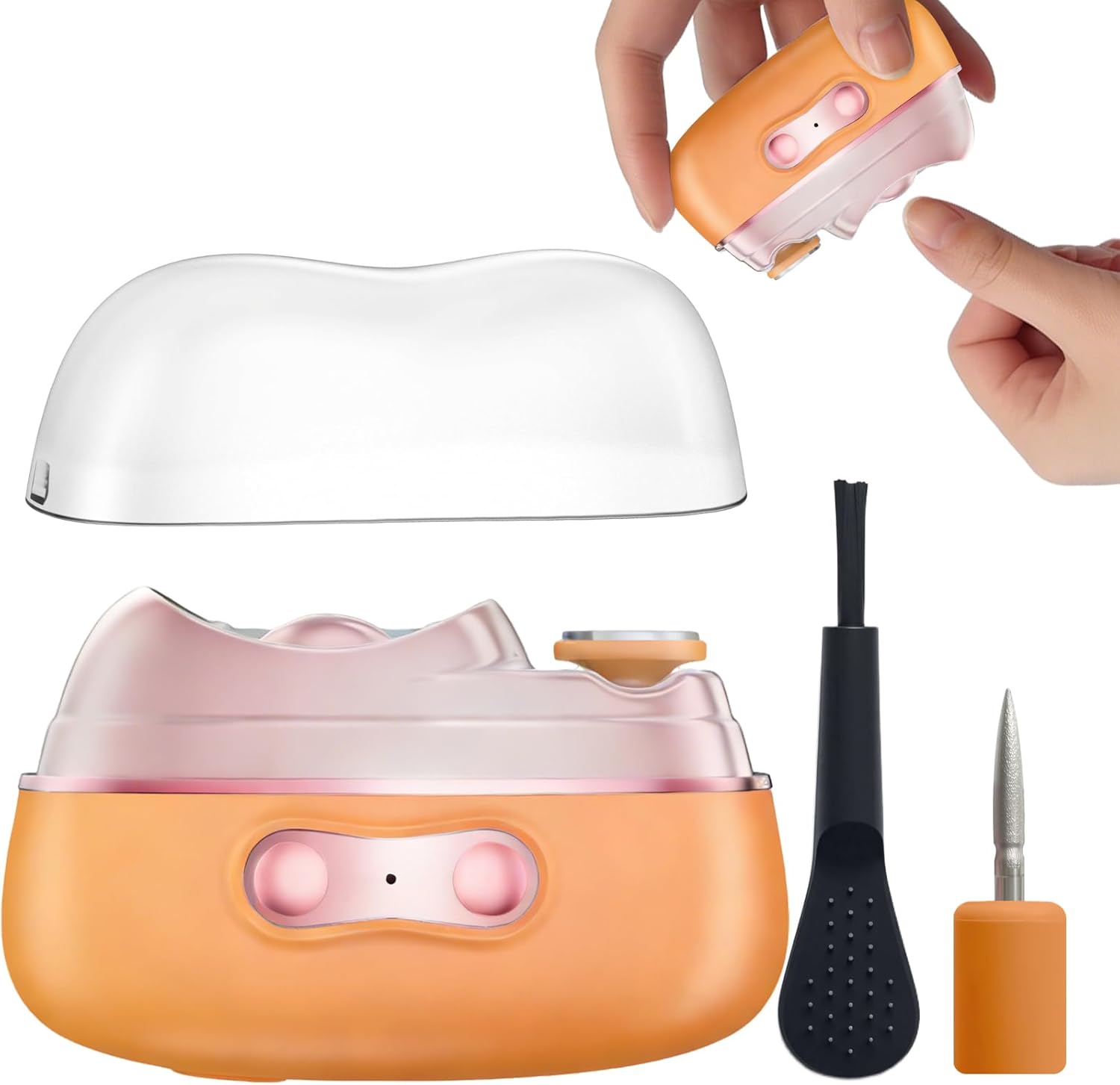 4 in 1 Safe Electric Nail Clipper for Baby & Adults Rechargeable Nail Drill for Filing, Gel Polish Removal, Polishing & UV LED Light for Fast Drying