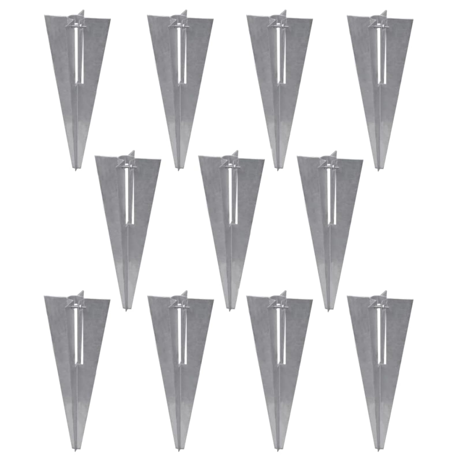Valla metálica con estacas, postes acero galvanizado 25x1,5 m, para cerramiento de terrenos