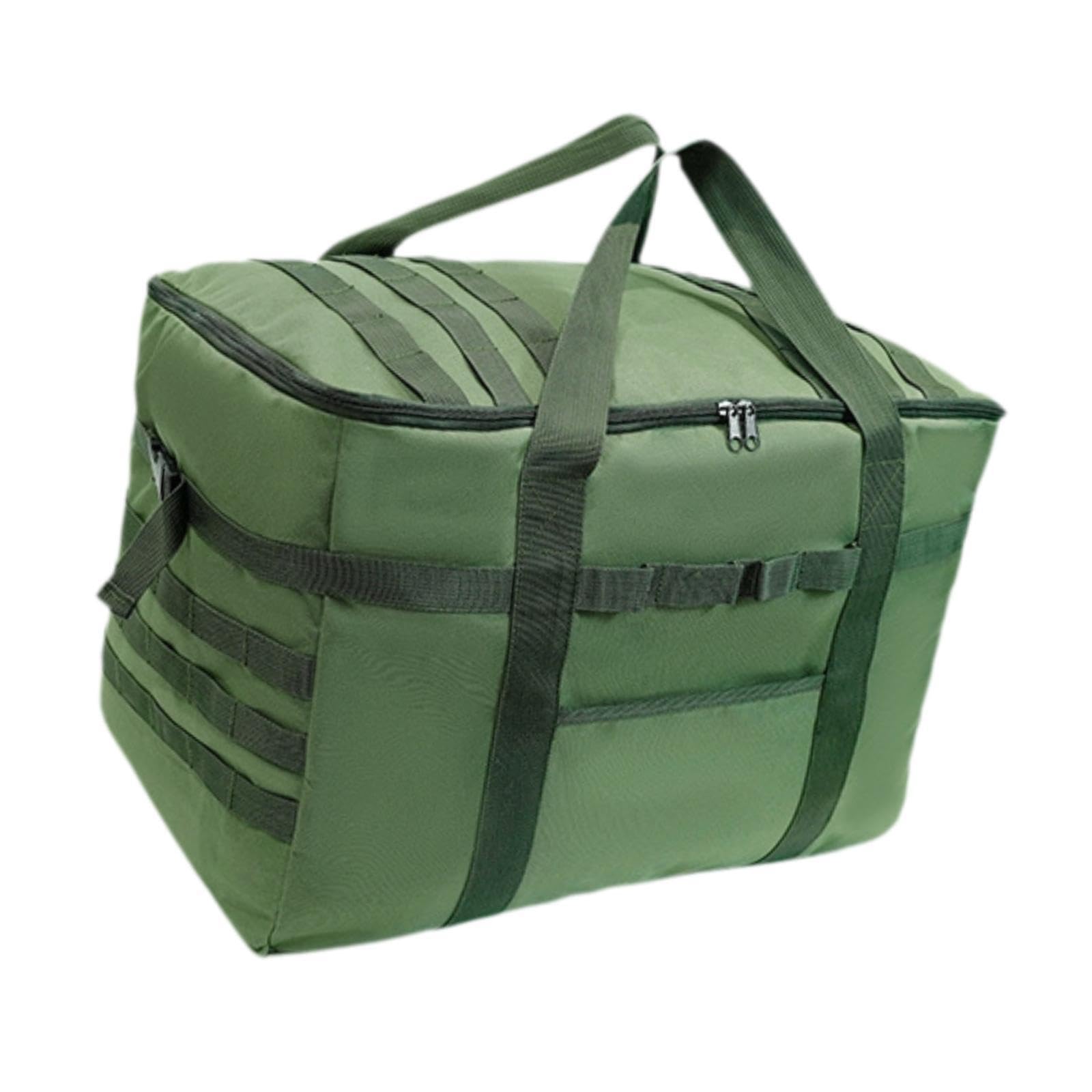 Borsa per il trasporto della griglia Borsa per il trasporto della piastra multiuso per escursionismo, barbecue, zaino in spalla 81L cachi, 53L Verde