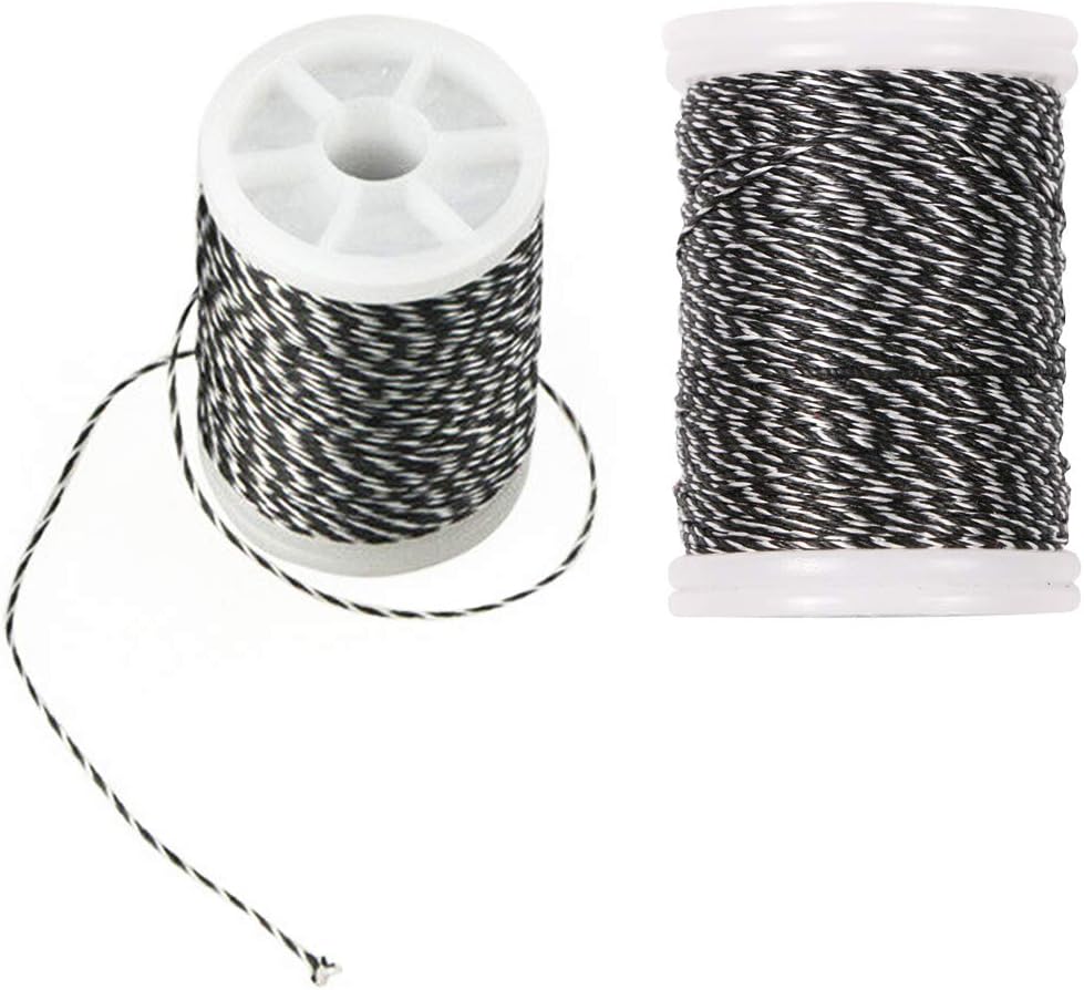 Linkboy Archery Bow String Serving Thread Black Bowstring Serving Material 0.020” for Bowstring Tie Peep Nock Protection, 120 Yard/Roll, Pack of 2 Rolls : Sports & Outdoors