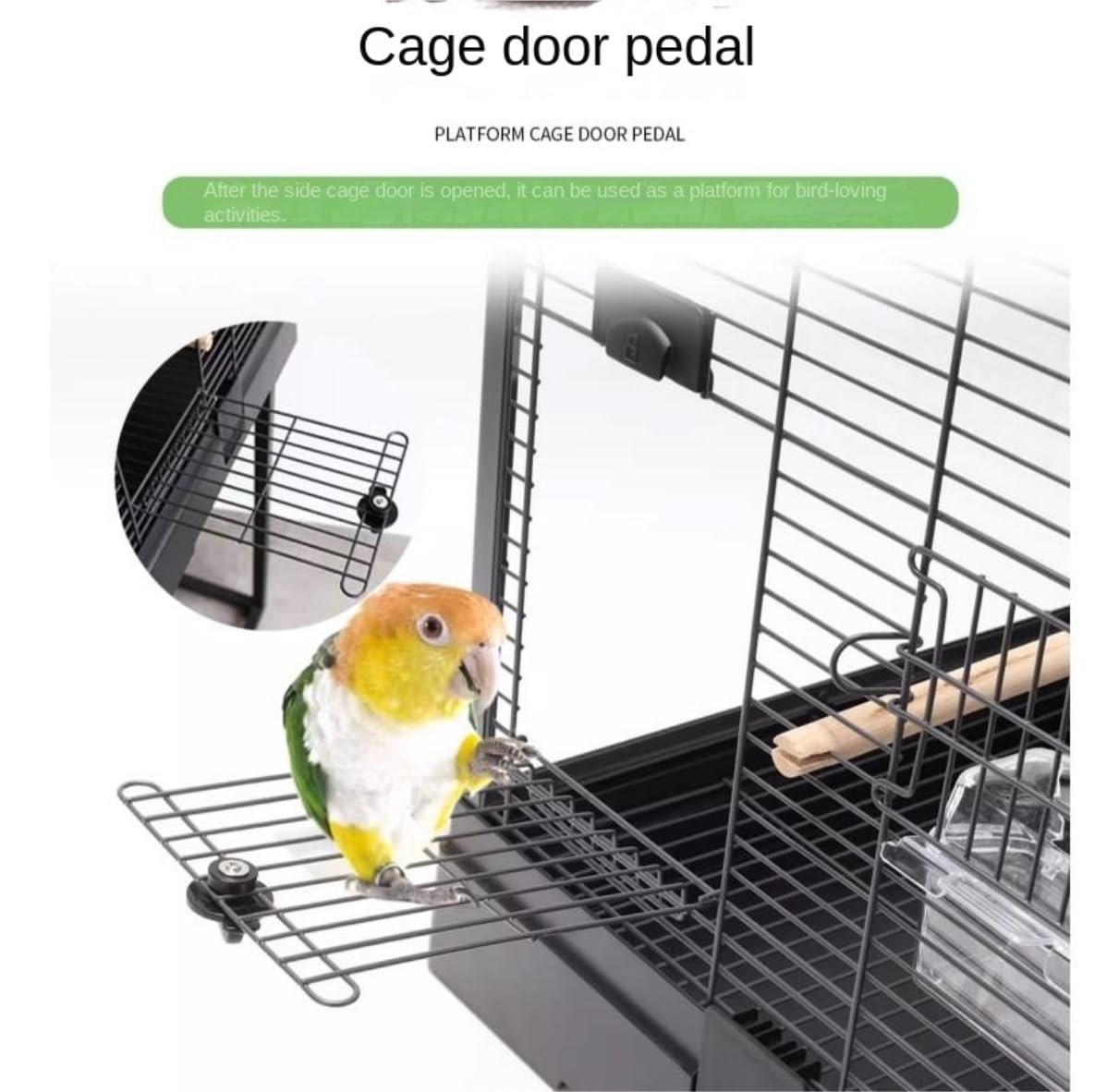 Klatka Dla Papug 20 Cal Metalowa Klatka Dla Ptaków Nosidełko Podróżne Klatka Z Tacą Dla Papug Conures Lovebird Nimfa Papugi Woliera Dla Ptaków