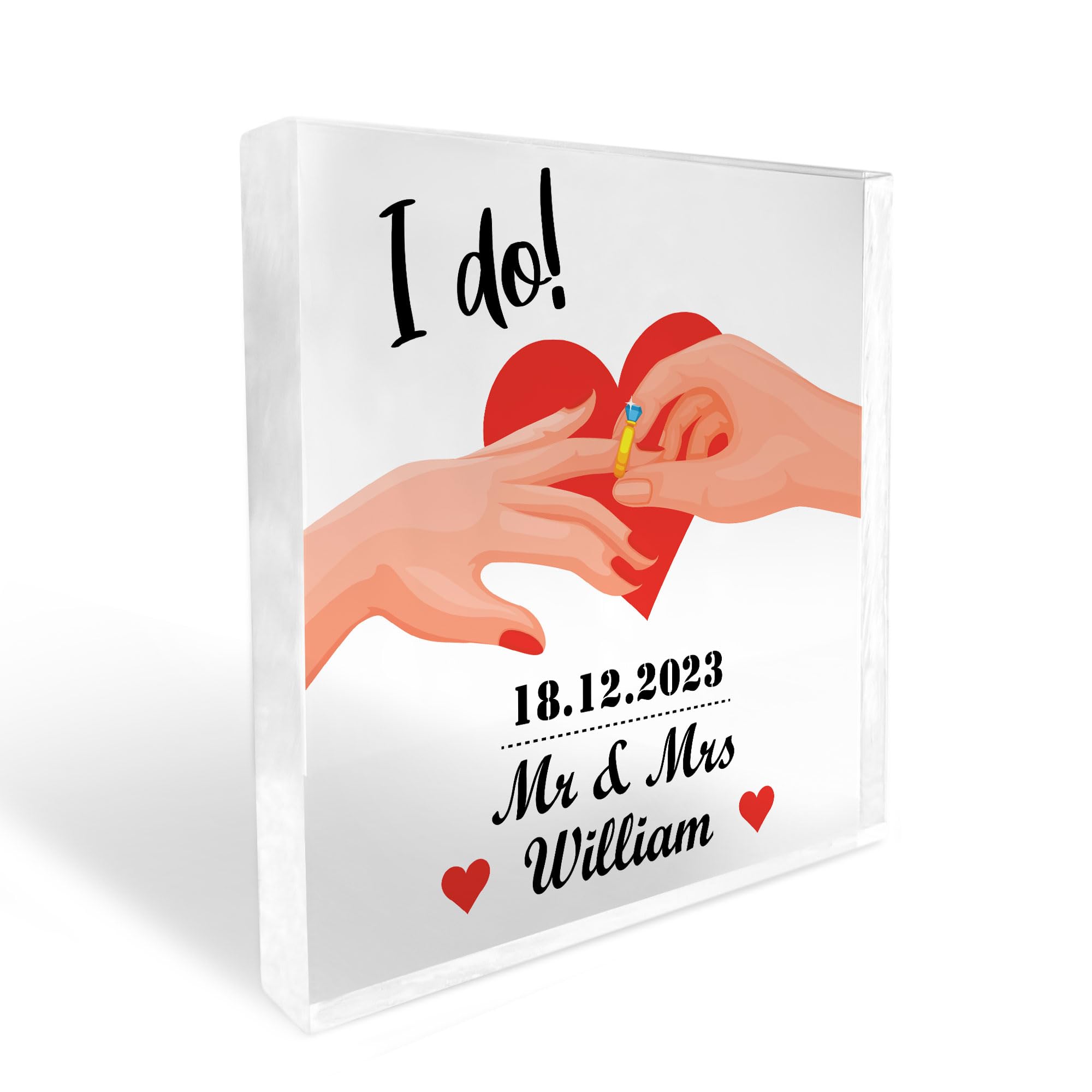Red Ocean I Do Gifts Marriage Sign Gifts For Couple Personalised Wedding Gift Wedding Sign Gift For Husband Wife Him Her